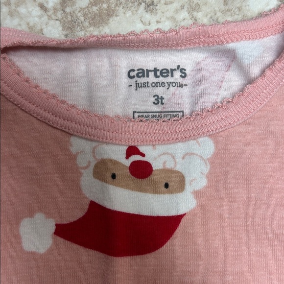 Carter's Festive Pink Santa pajamas - Picture 2 of 2